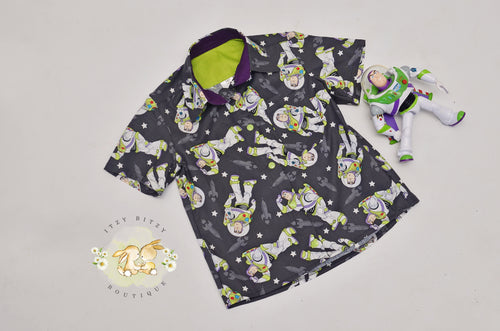 Buzz Lightyear Collared Shirt - Size 5 ONLY